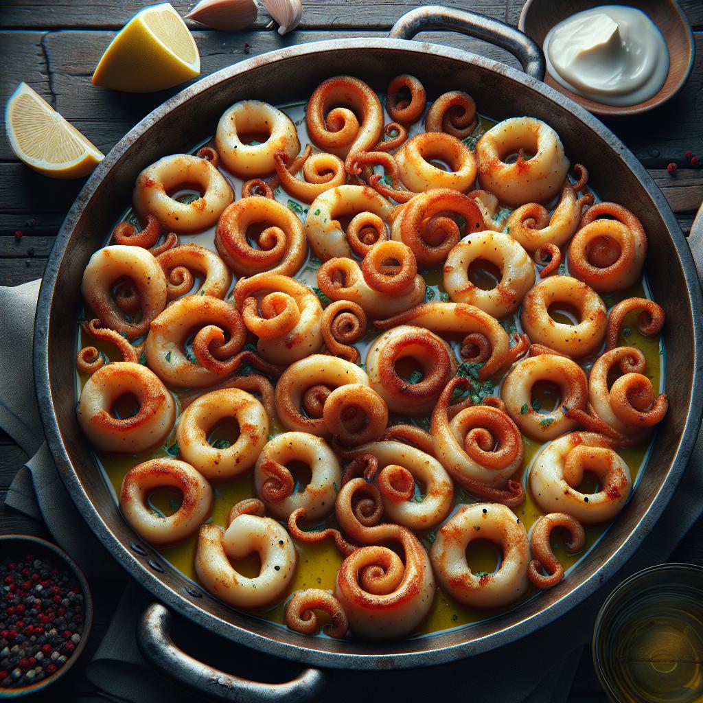 Anillos de calamares al horno