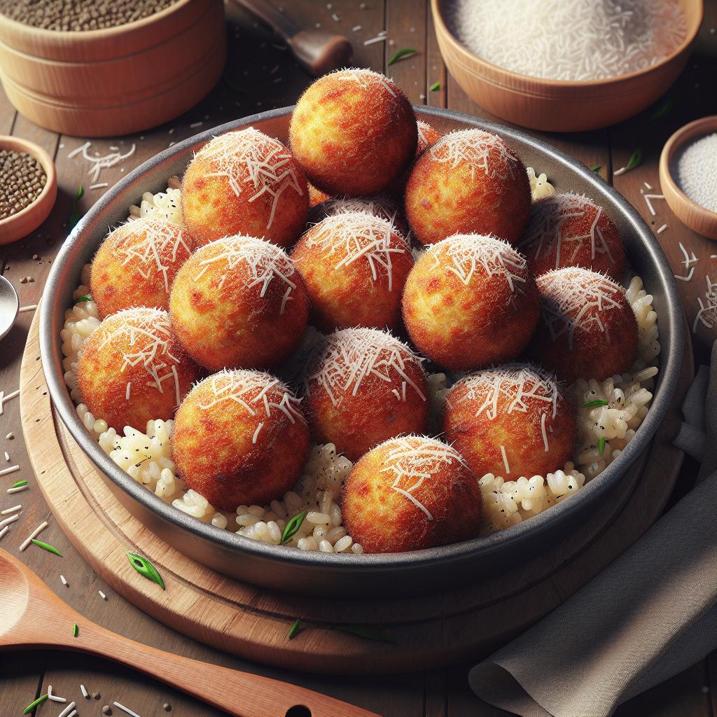 Arancini de arroz al horno