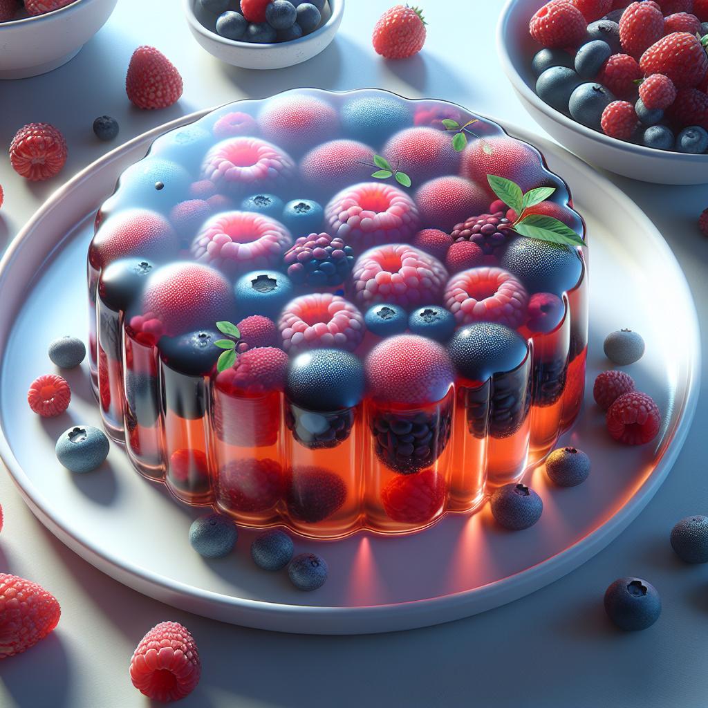 Aspic de frutos del bosque