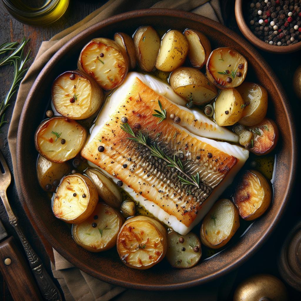 Bacalao al horno con patatas