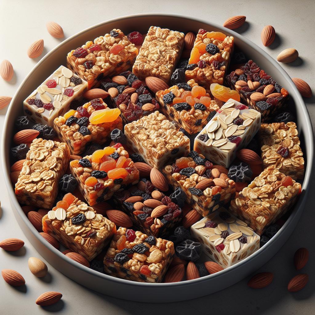 Barritas snack de fruta y cereales