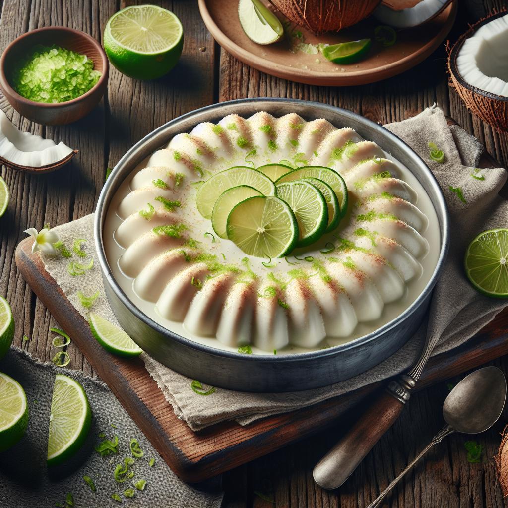 Bavarese de coco y lima