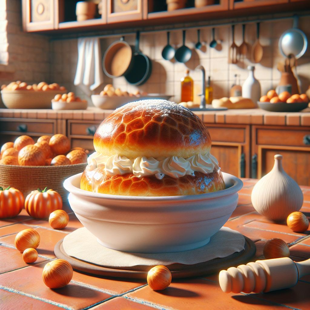 Bignés a la crema