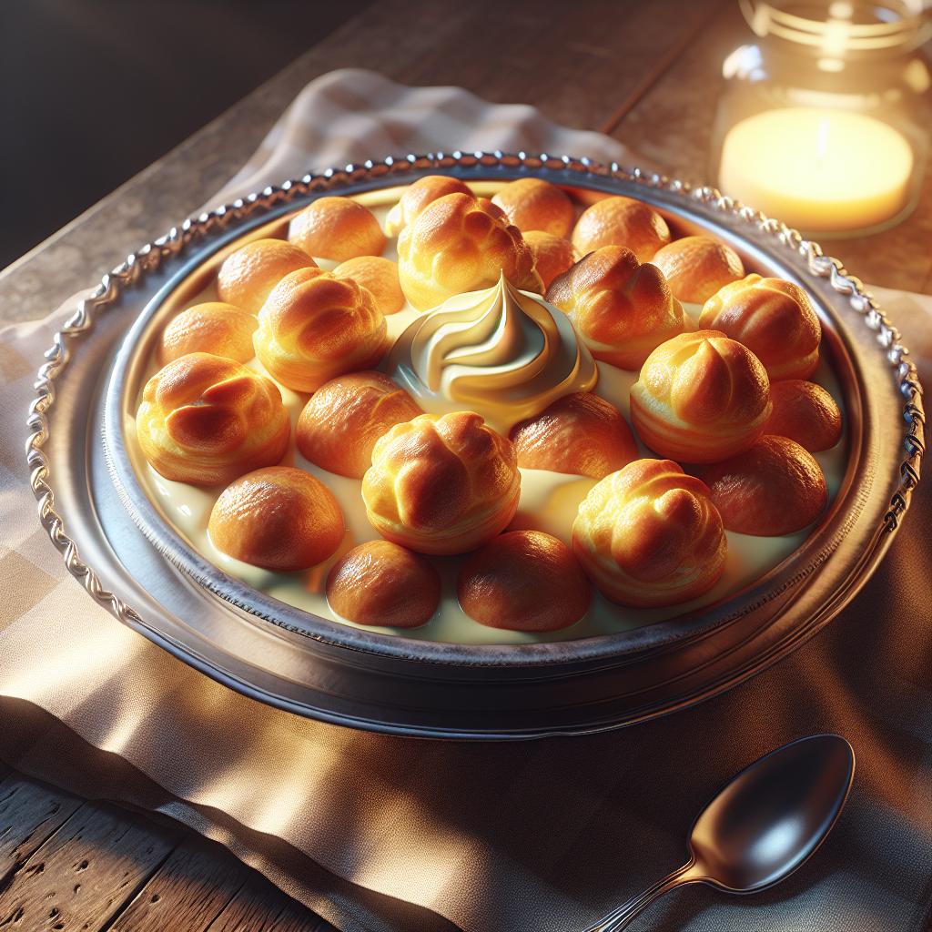 Bignés salados con crema de parmesano