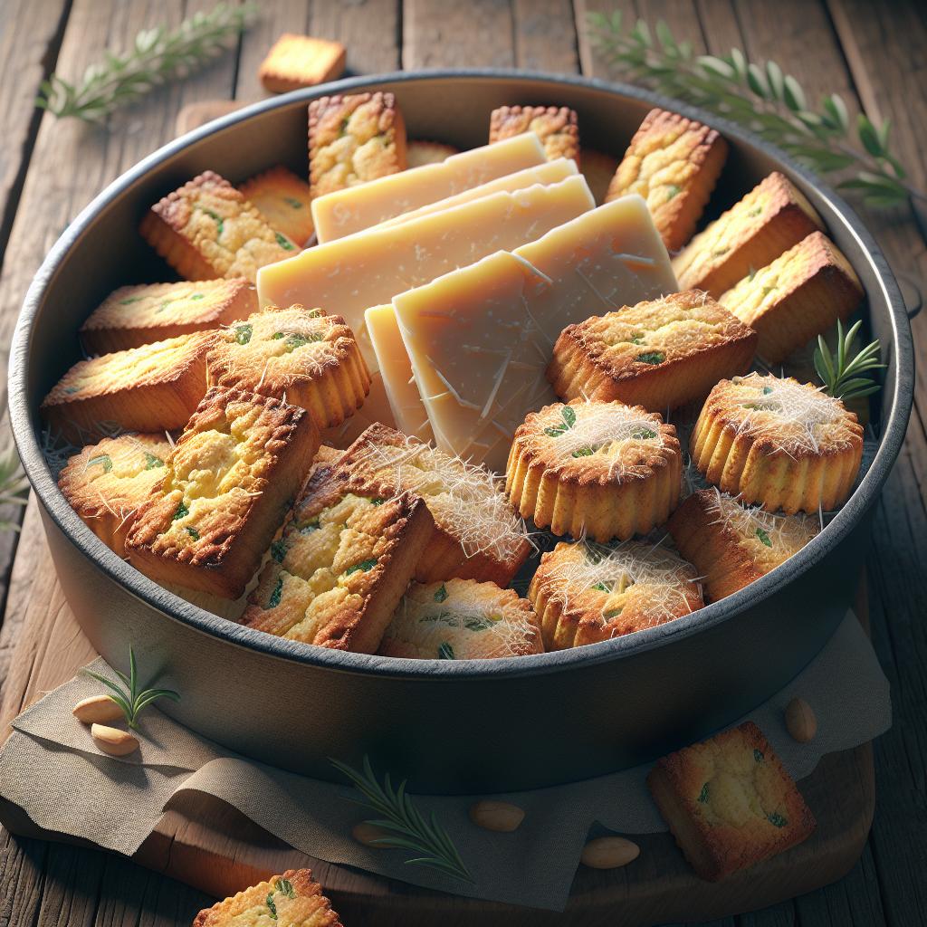 Galletas con parmesano y pecorino