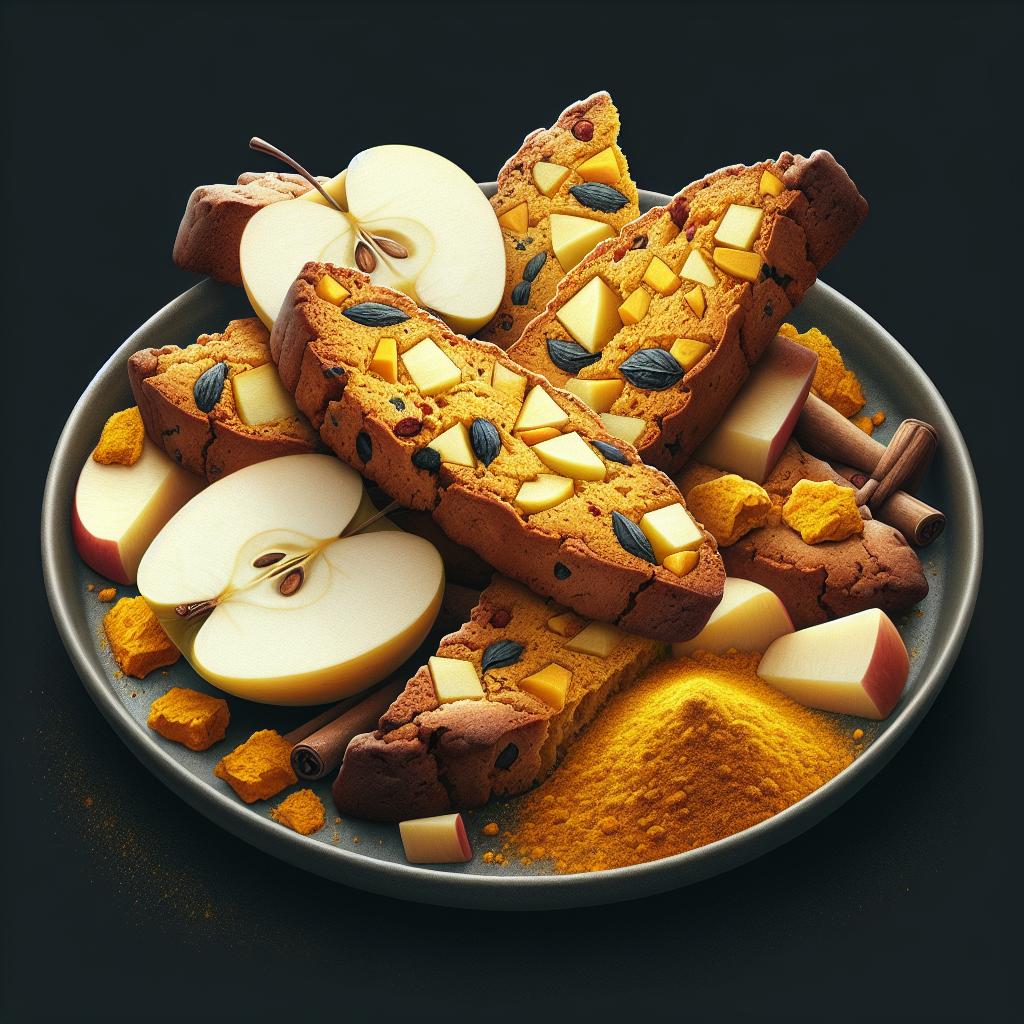 Galletas suaves con manzanas y cúrcuma