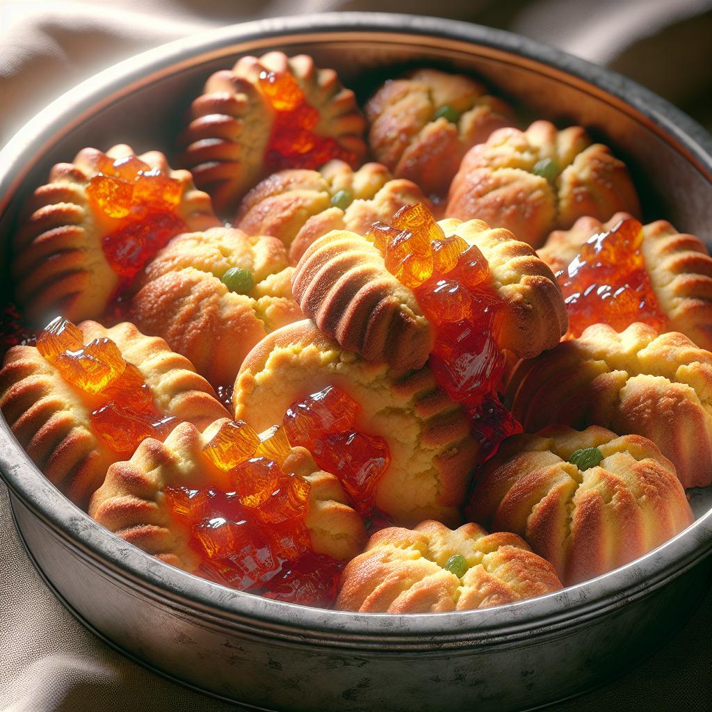 Galletitas de mantequilla con mermelada