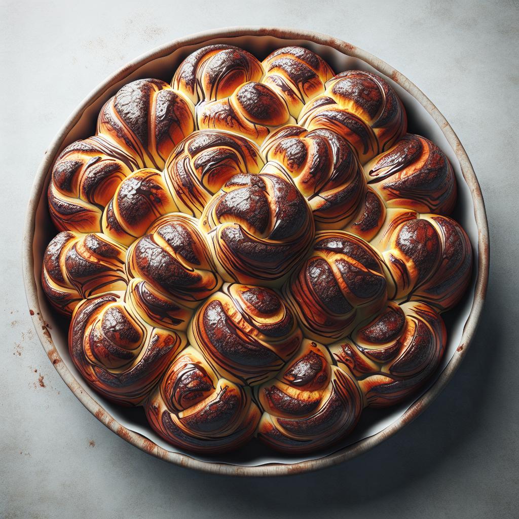Brioches variegadas al cacao