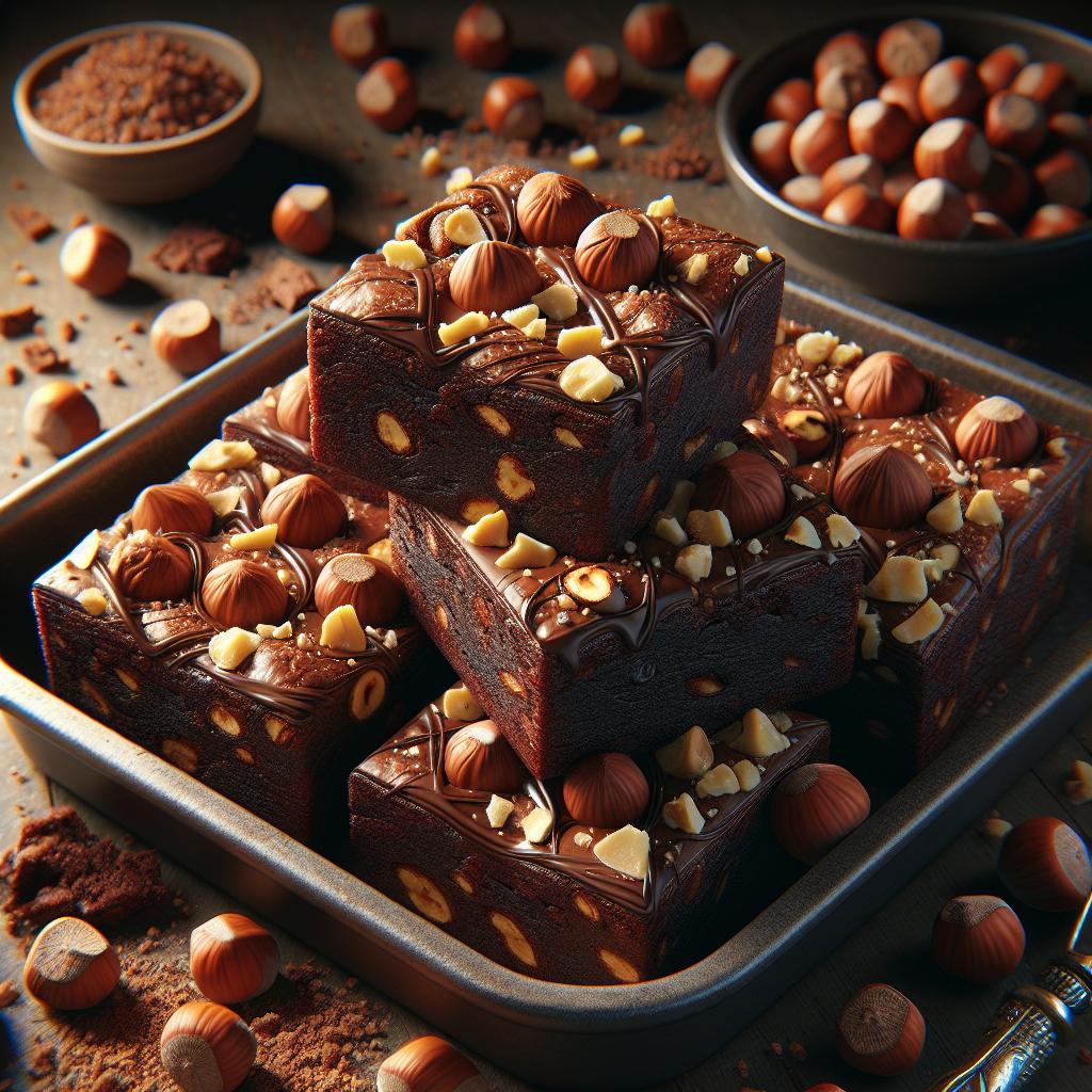 Brownies de chocolate y avellanas