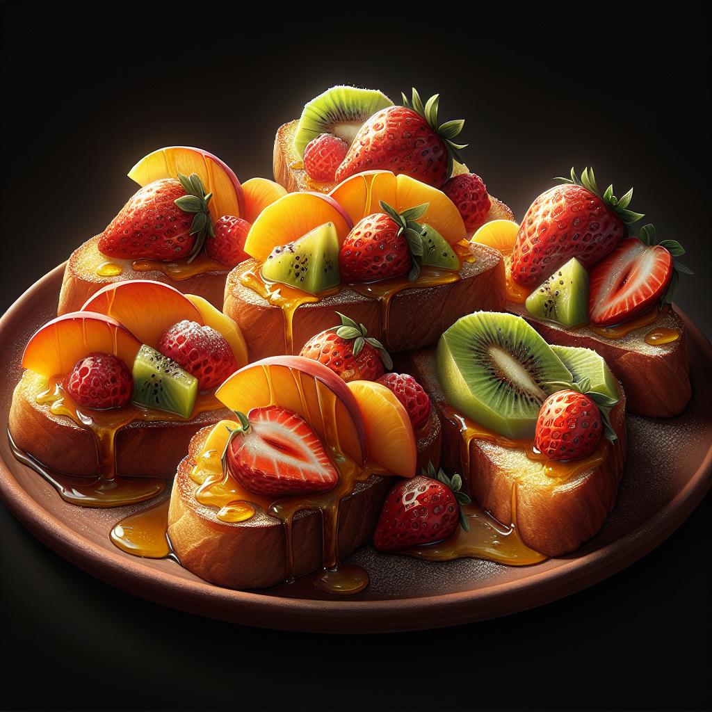 Bruschetta de fruta
