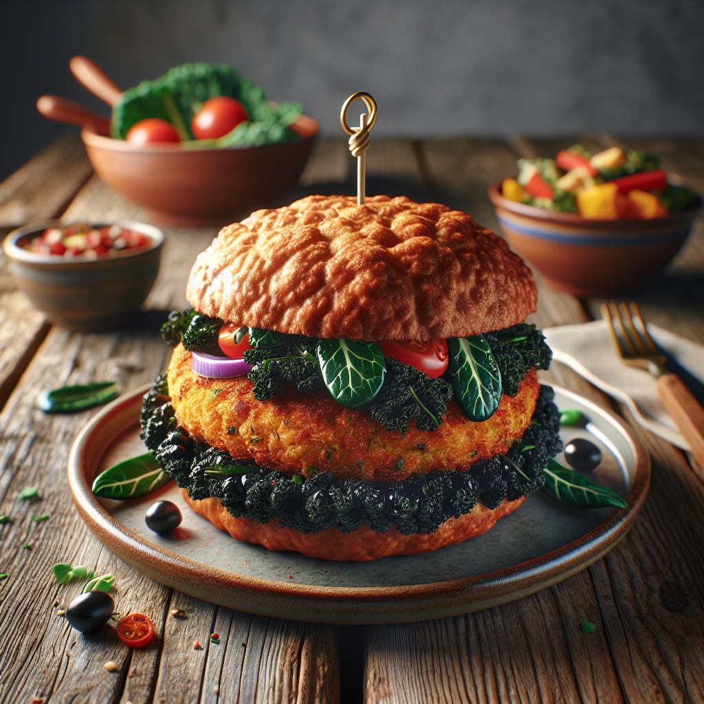 Burger de col rizada