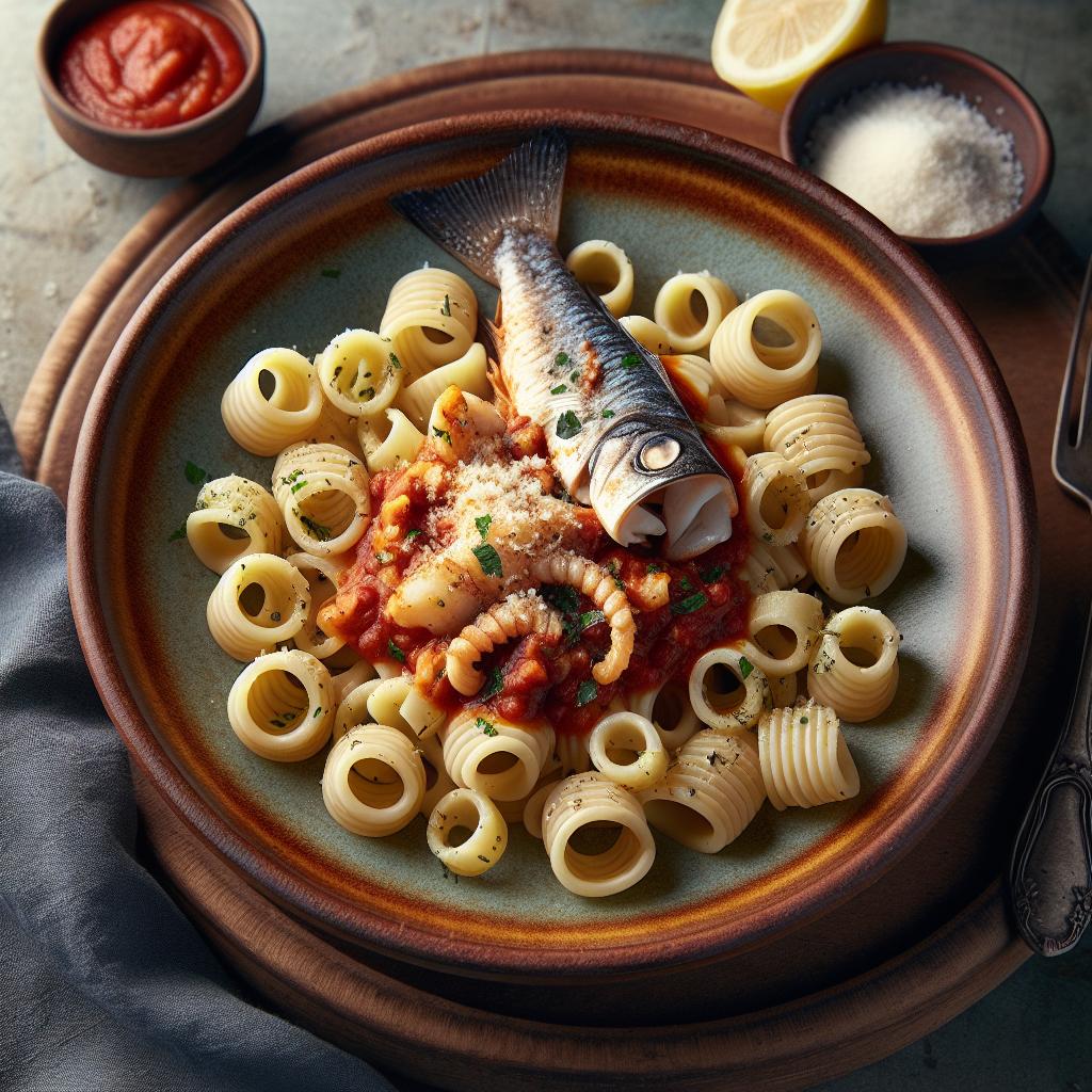 Calamarata con ragú de pez espada