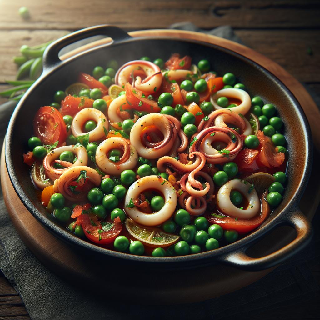 कलमारी और मटर