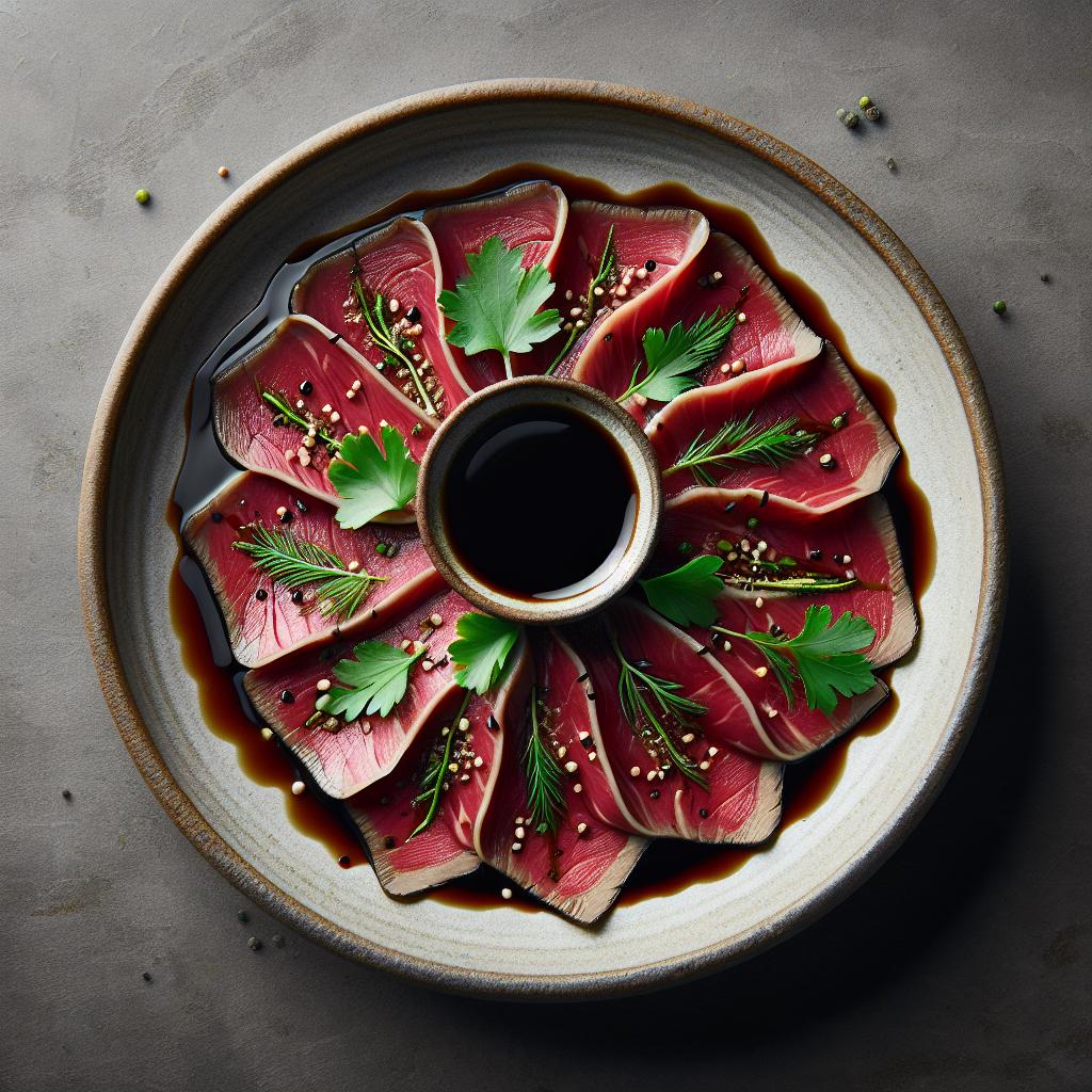 Carpaccio de ternera a la salsa de soja
