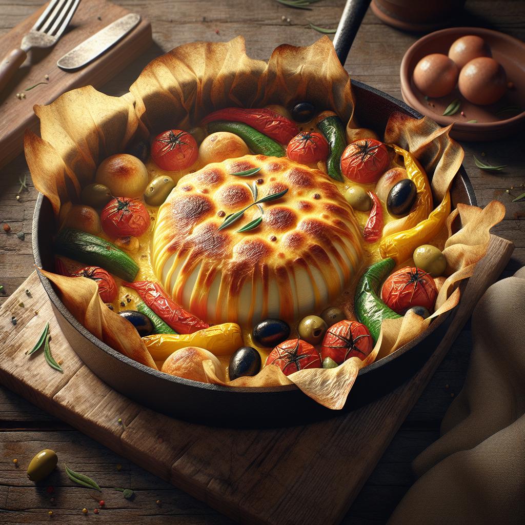 Cartoccios de scamorza a la mediterránea