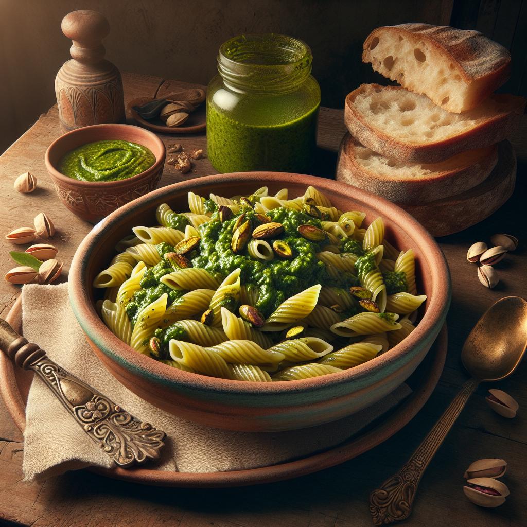 पिस्ता पेस्टो के साथ कैसरेस