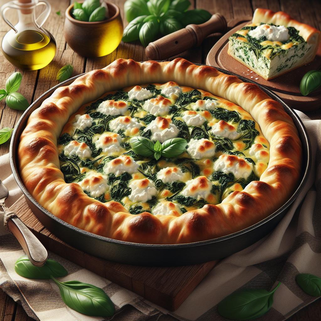 Casatiello de ricotta y espinacas