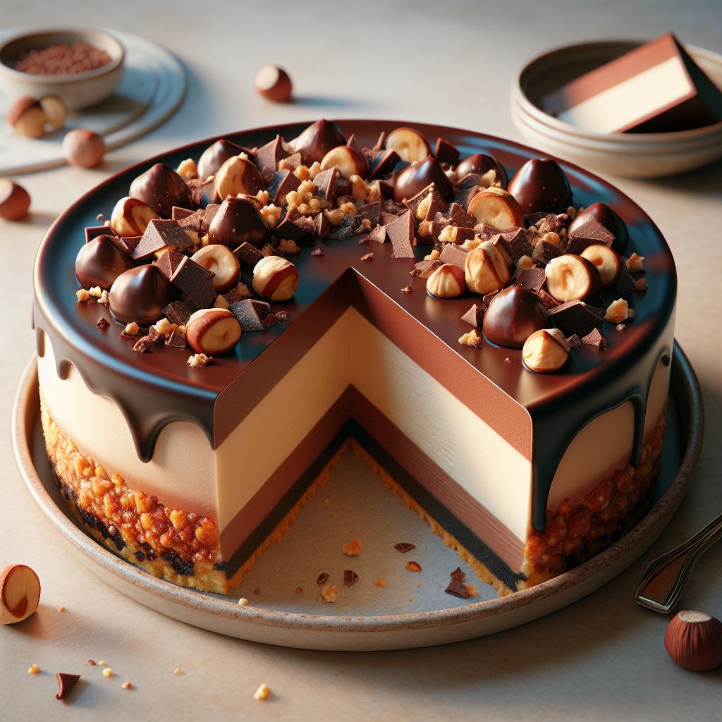 Cheesecake al chocolate y avellanas