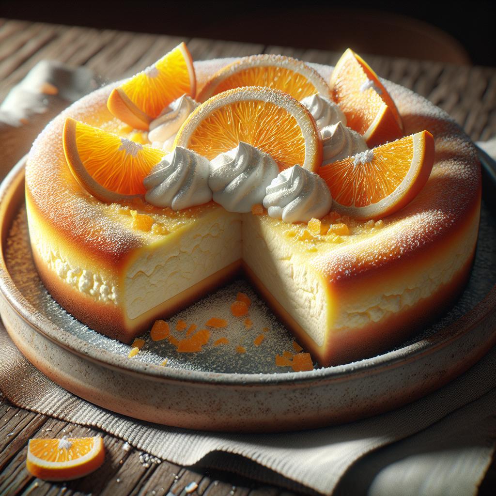 Cheesecake al horno con ricotta y naranja