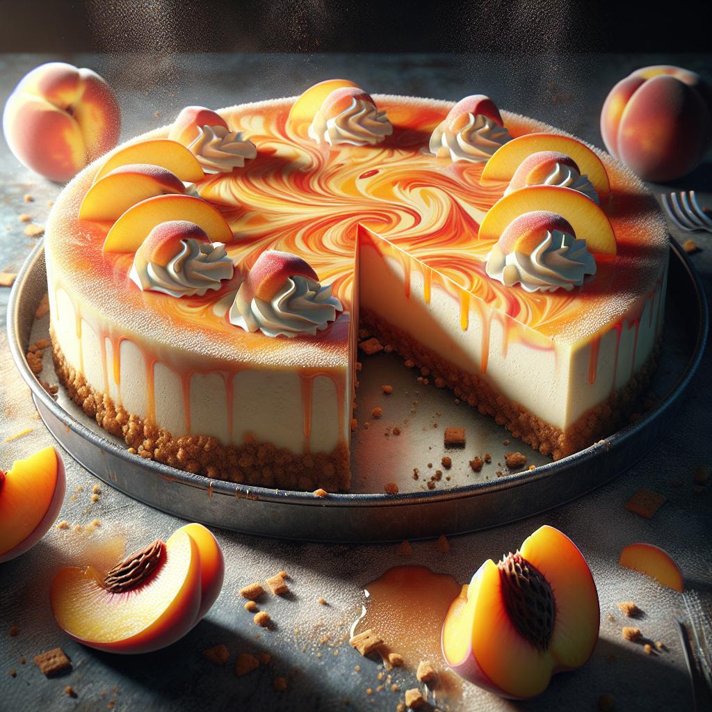 Cheesecake de melocotones