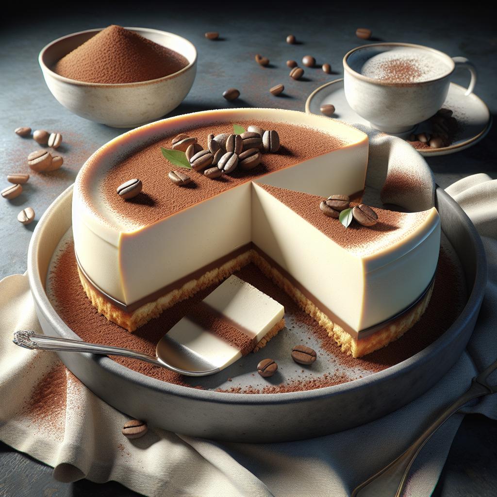 Cheesecake cremosa al café