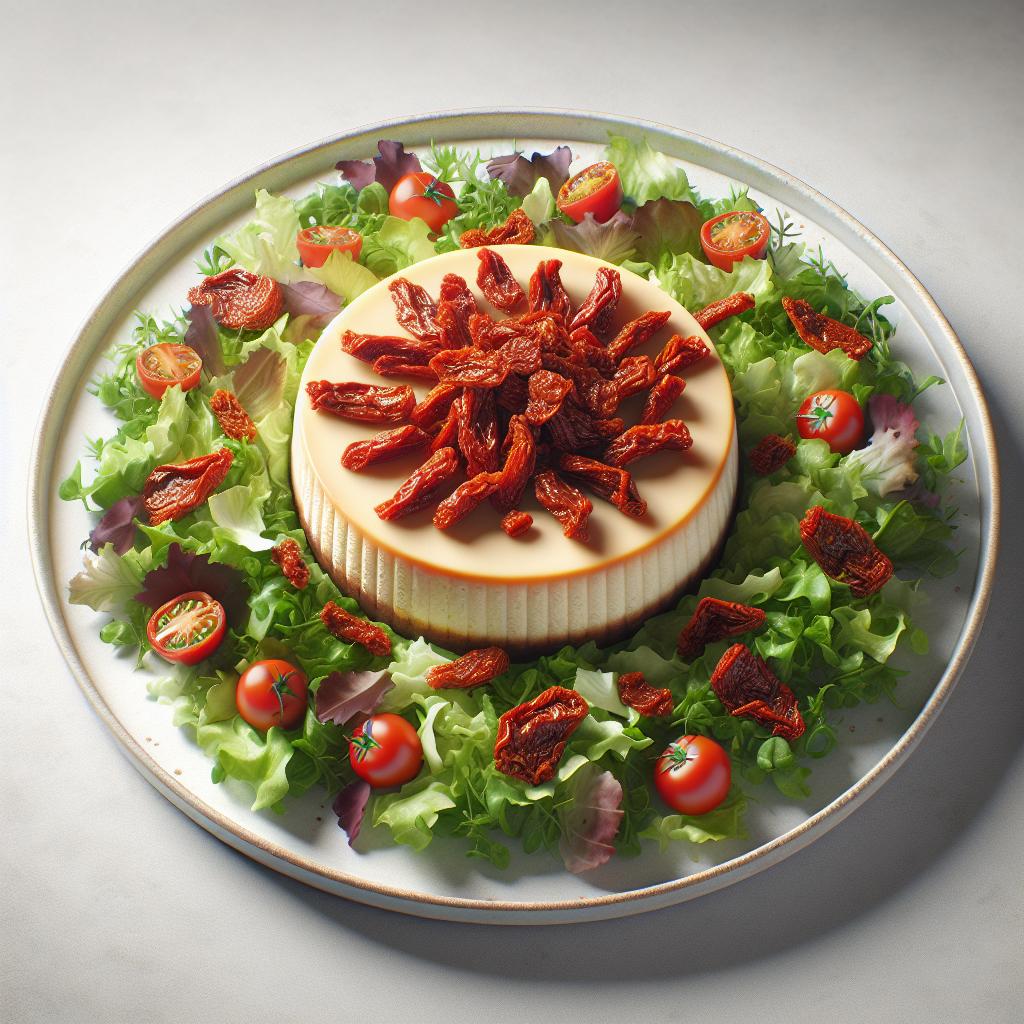 Cheesecake salada con tomates secos
