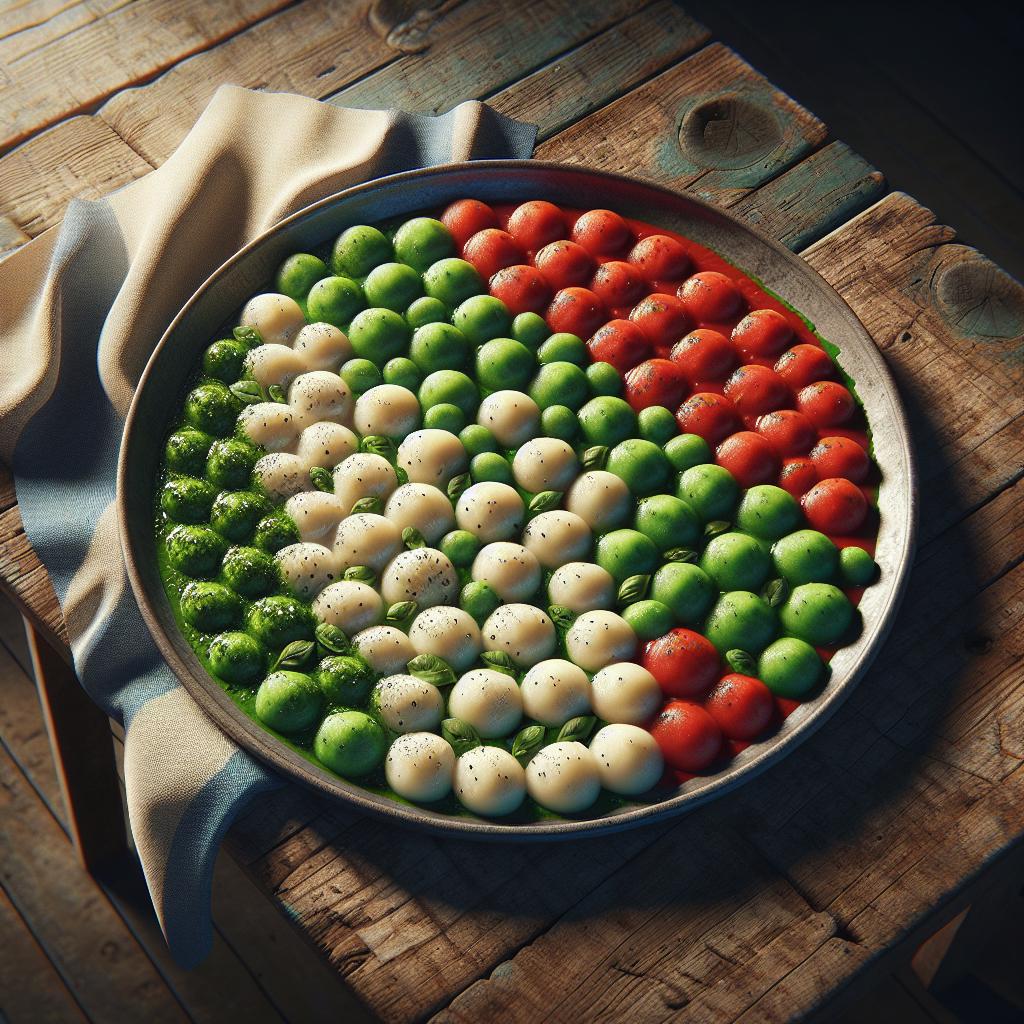 Chiccas de patatas tricolor