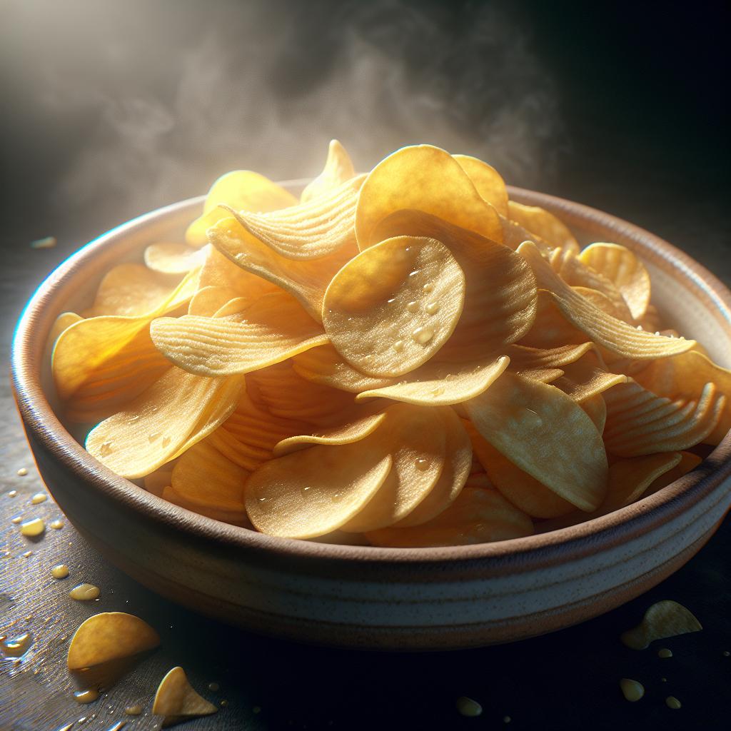 Chips de patatas al microondas