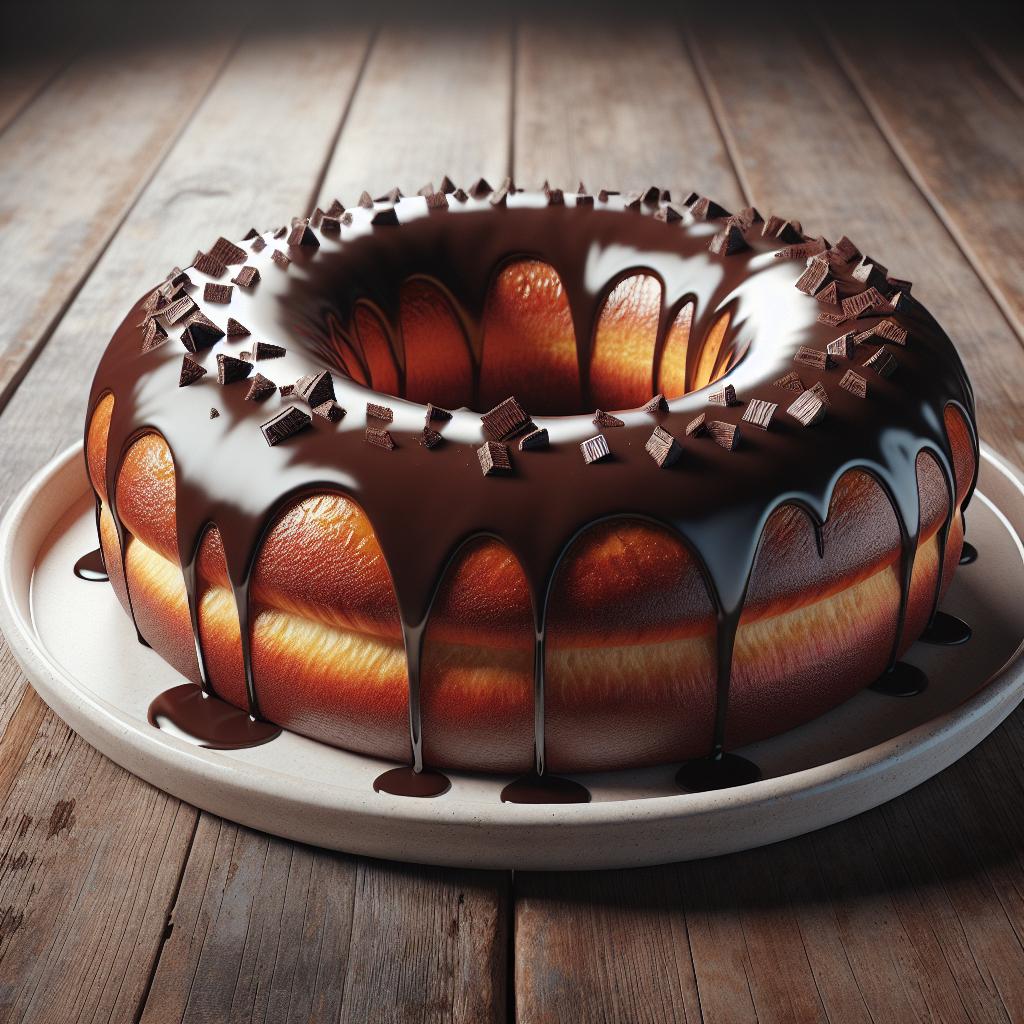 Rosca al brandy y chocolate