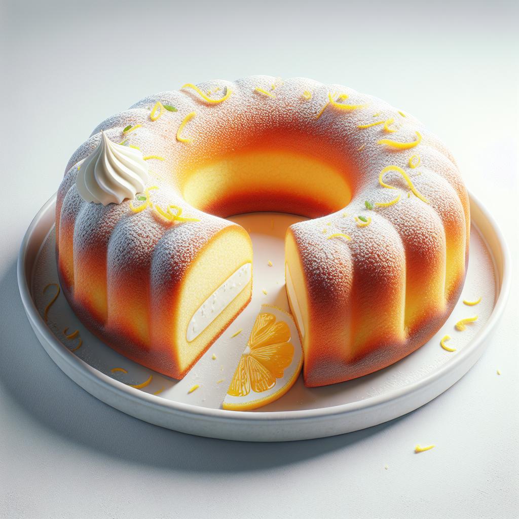 Rosca de limón con corazón de ricotta