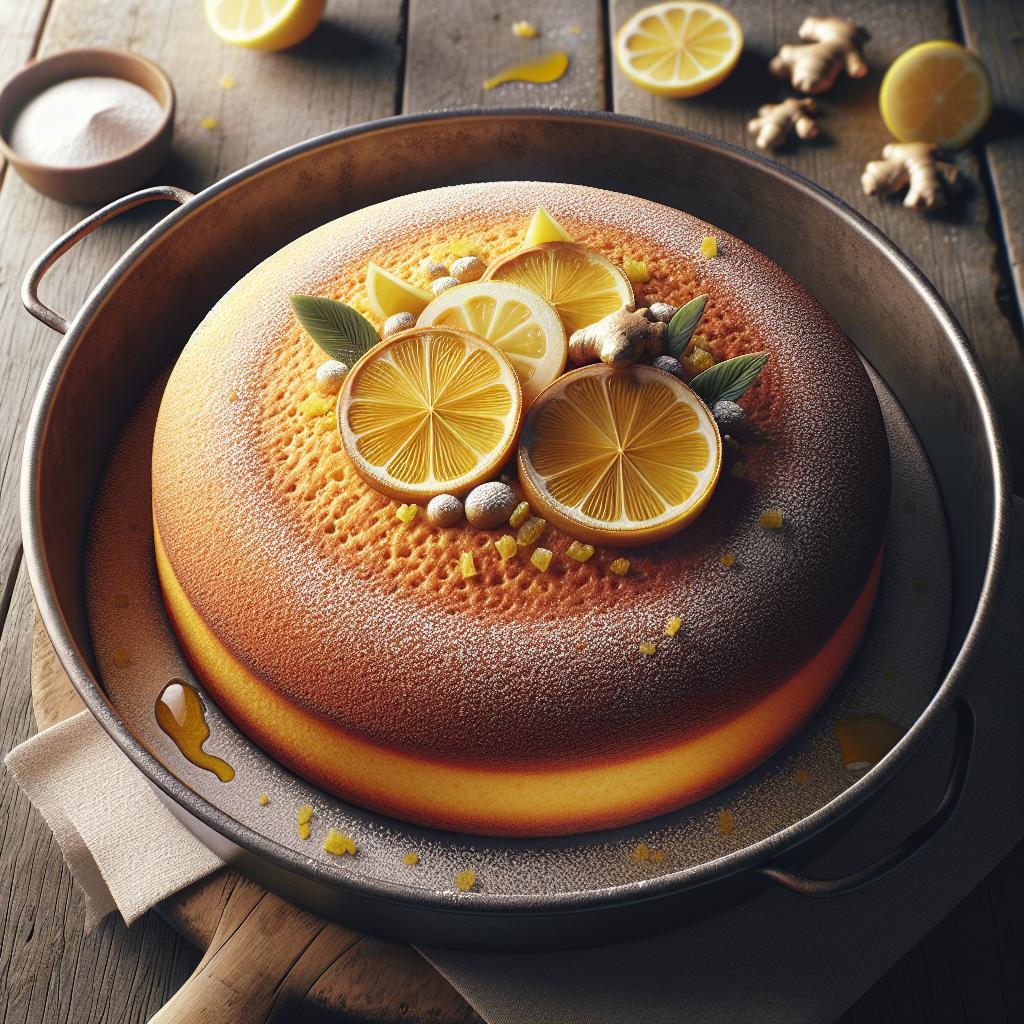 Rosca de miel, limón y jengibre