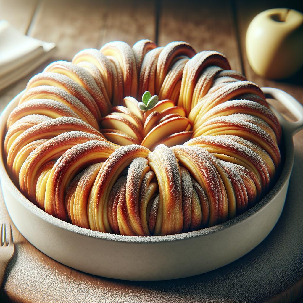 Rosca trenzada de manzanas
