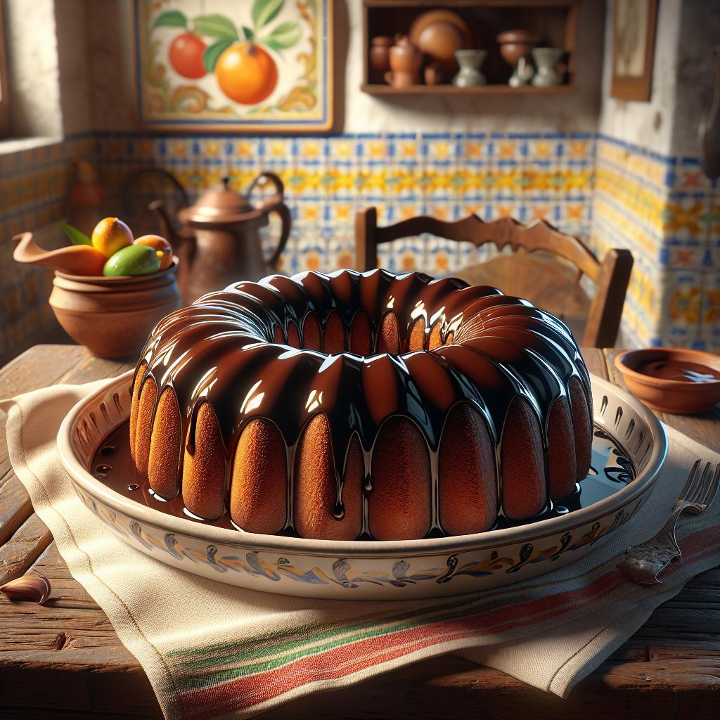 Bizcocho de chocolate glaseado