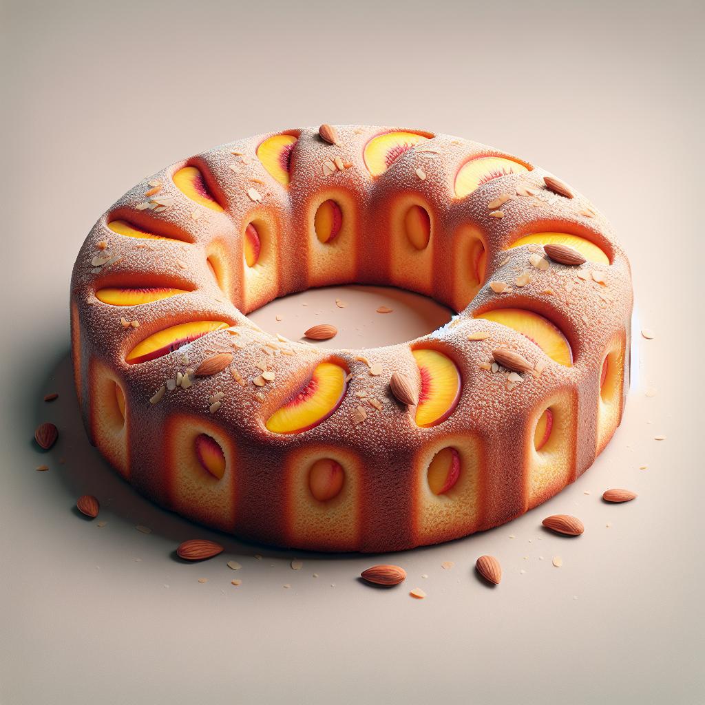 Ciambellone de melocotones y almendras