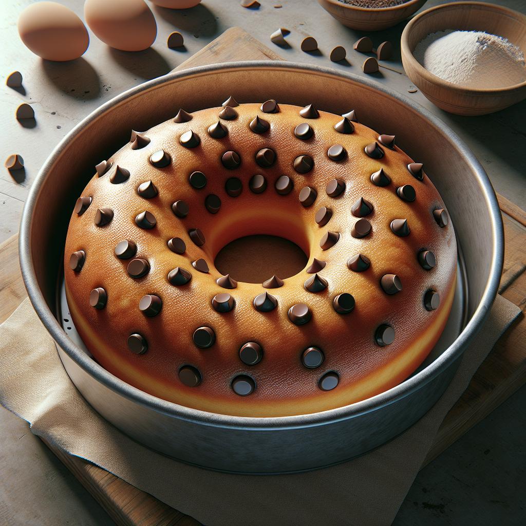 Ciambellone con pepitas de chocolate