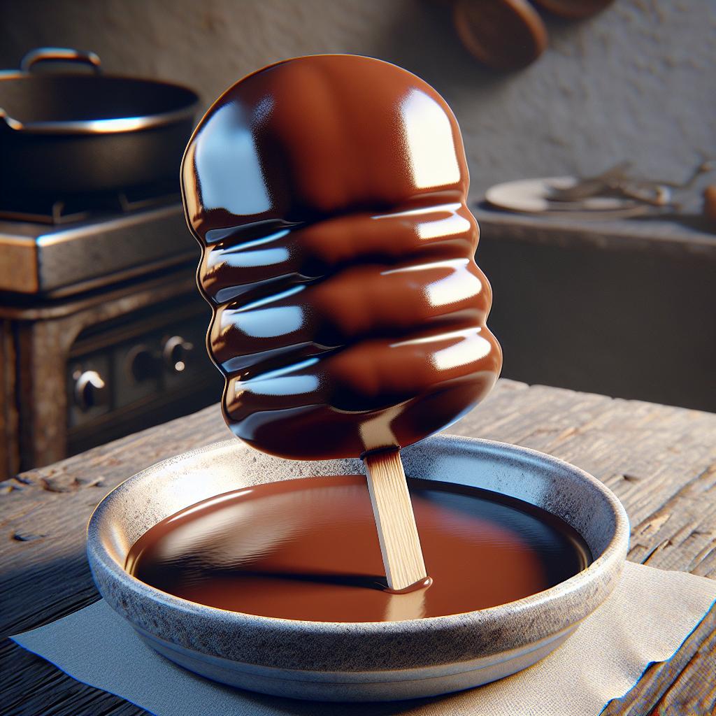 Chocolate caliente en palito
