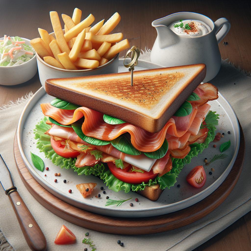 Club sandwich al salmón