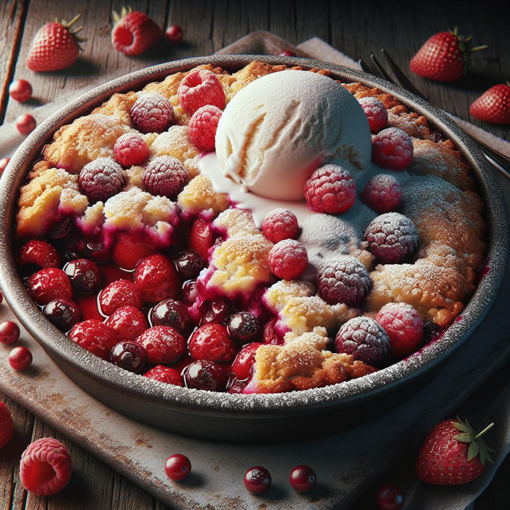 Cobbler de frutos rojos