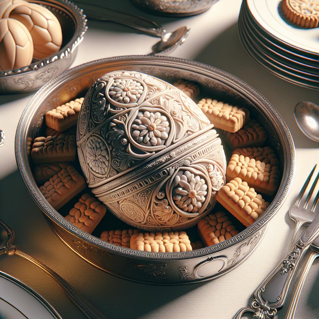 Cofre de galleta en forma de huevo