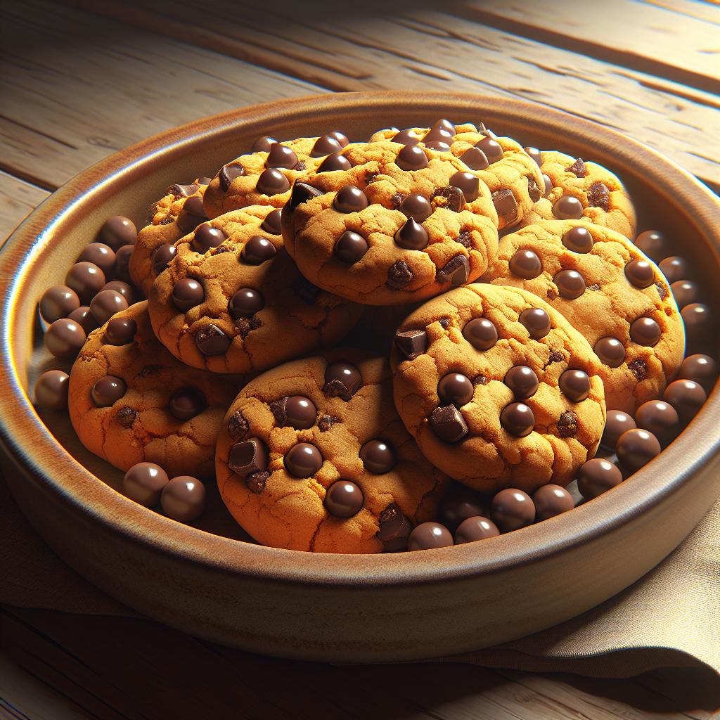 Cookies con chispas de chocolate y harina de garbanzo