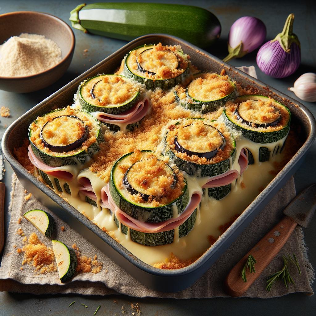 Cordon bleu de calabacines y berenjenas