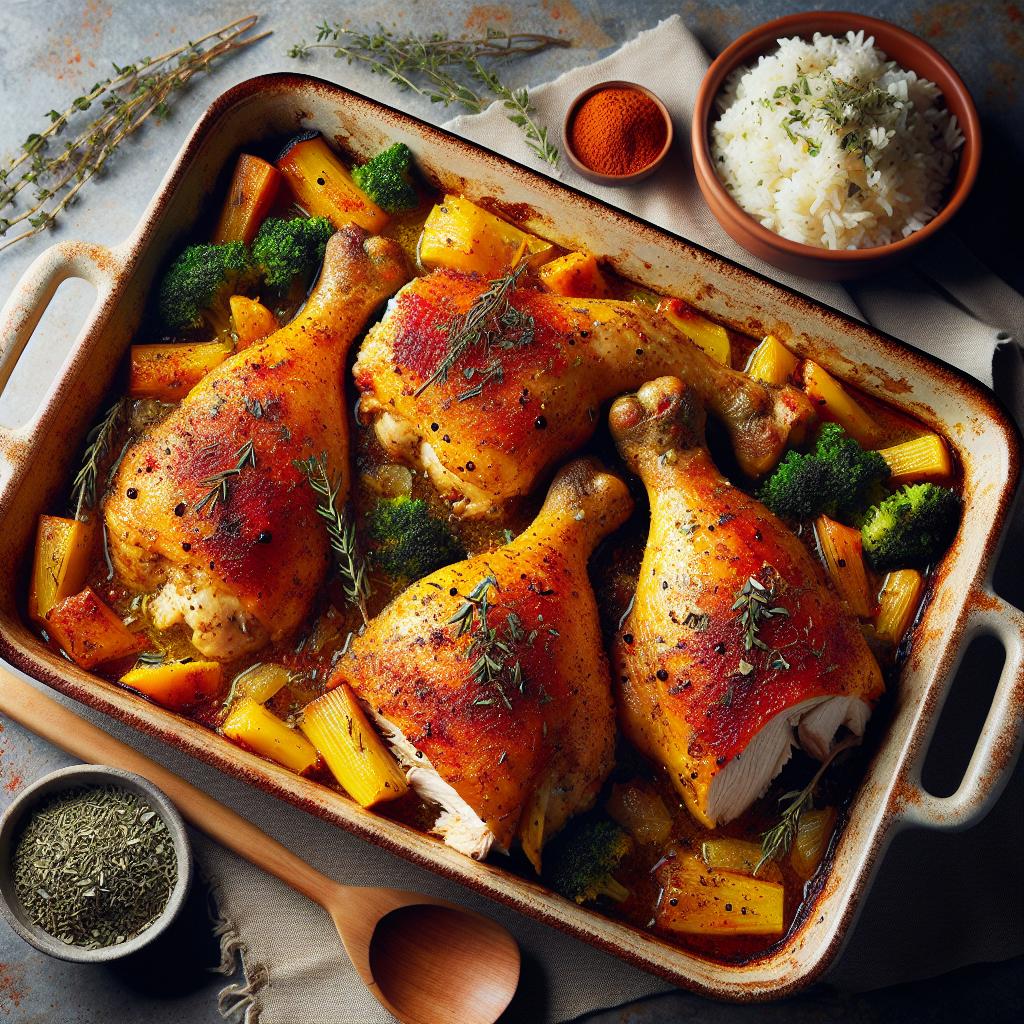 Muslos de pollo a la paprika al horno
