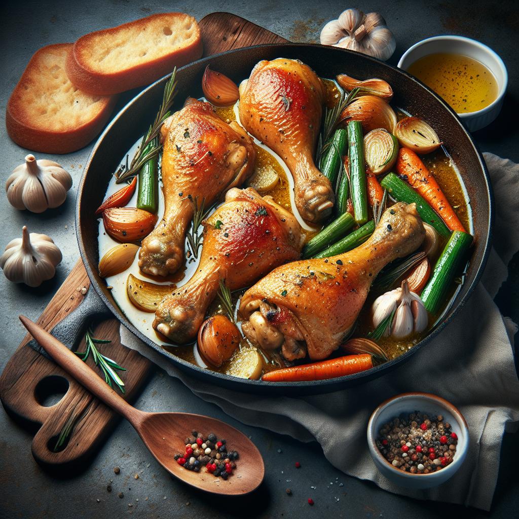 Muslos de pollo en sartén