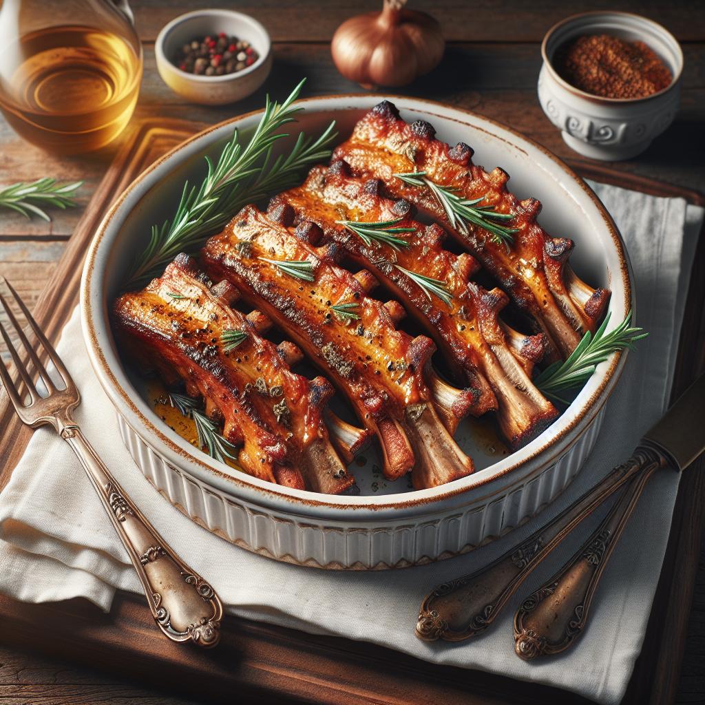 Costillas de cerdo al horno