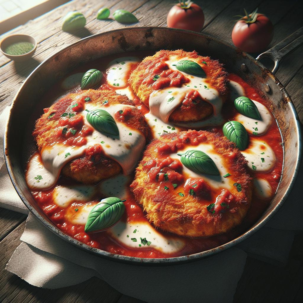 Milanesas al horno con tomate y mozzarella