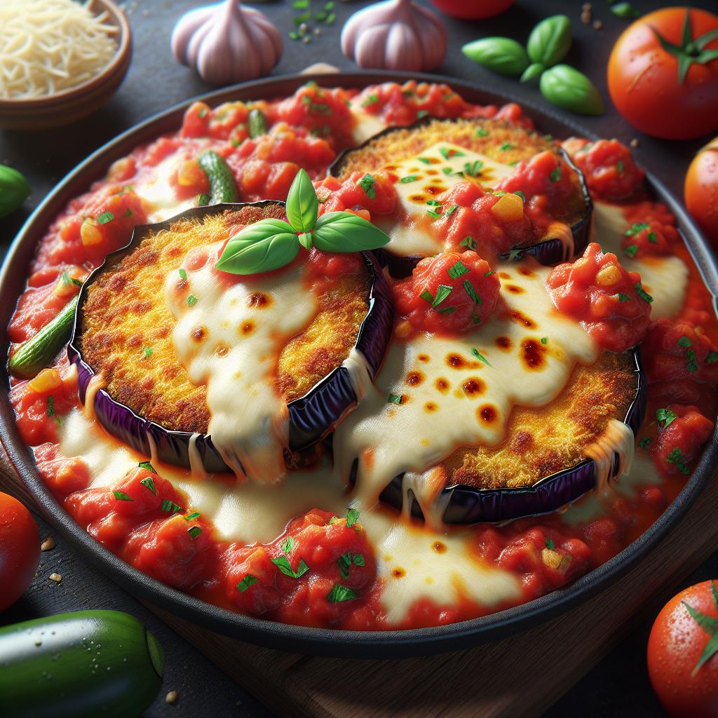 Chuletas de berenjena a la parmesana