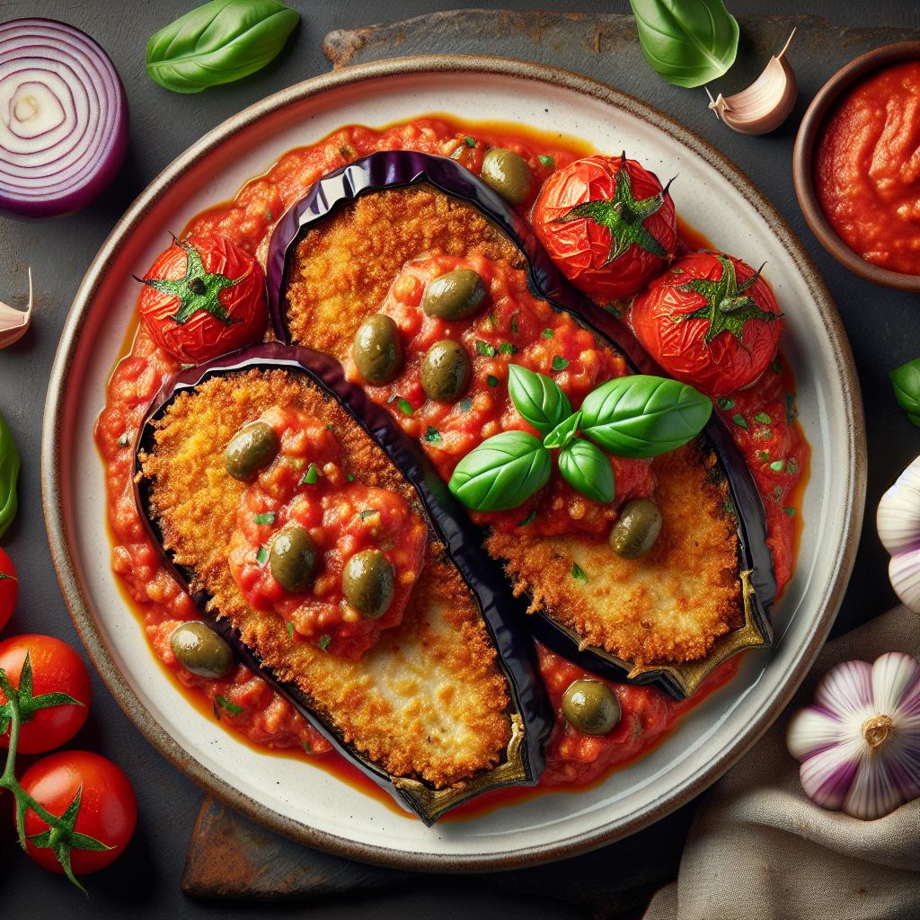 Chuletas de berenjena a la pizzaiola