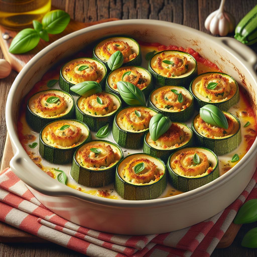 Milanesas de calabacín rellenas al horno