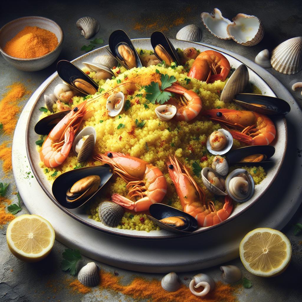Cuscús de mar y azafrán