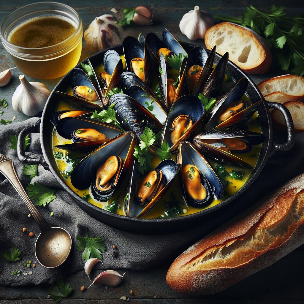 Mejillones a la cerveza blanca